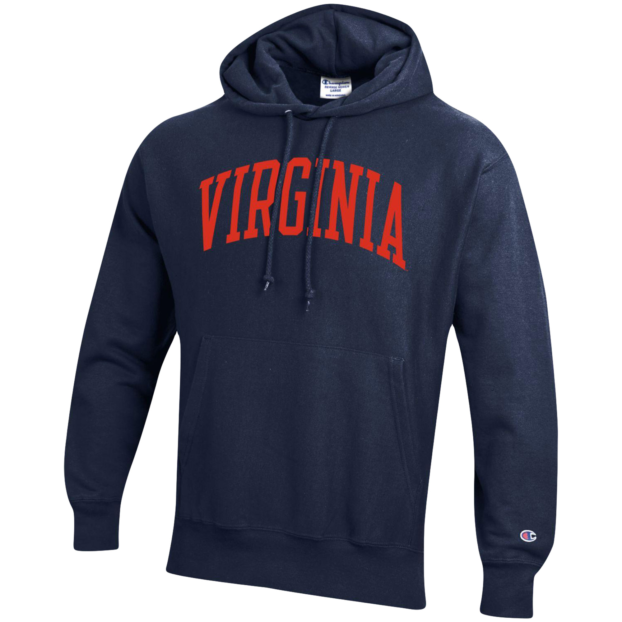 Men's Champion Navy Virginia Cavaliers Team Arch Reverse Weave Pullover Hoodie - Image 6