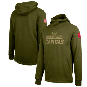 Men's Levelwear Green Washington Capitals Delta Shift Pullover Hoodie