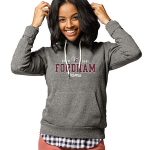 Women's League Collegiate Wear Heathered Gray Fordham Rams Victory Springs Pullover Hoodie