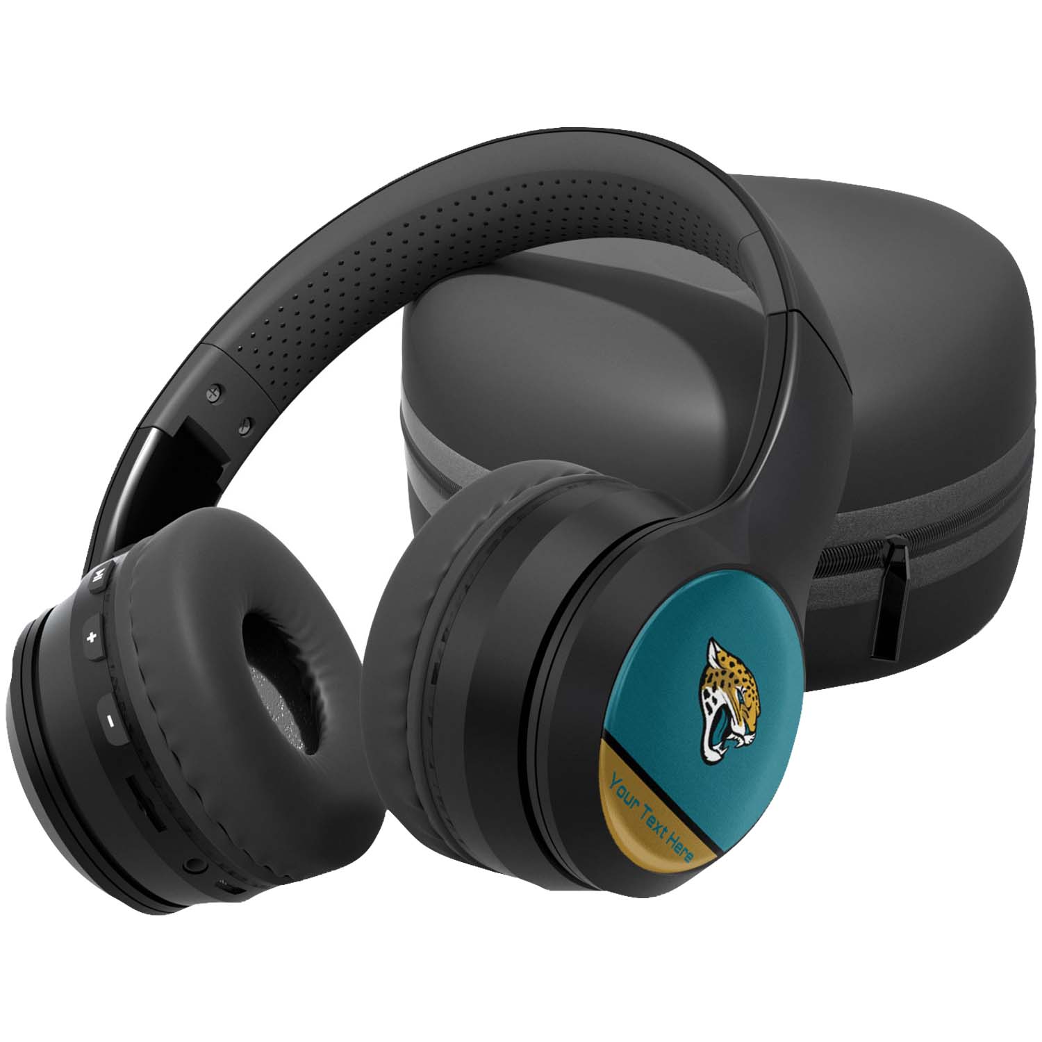 Jacksonville Jaguars Personalized Wireless Bluetooth Headphones & Case
