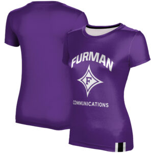 Women's Purple Furman Paladins Communications T-Shirt