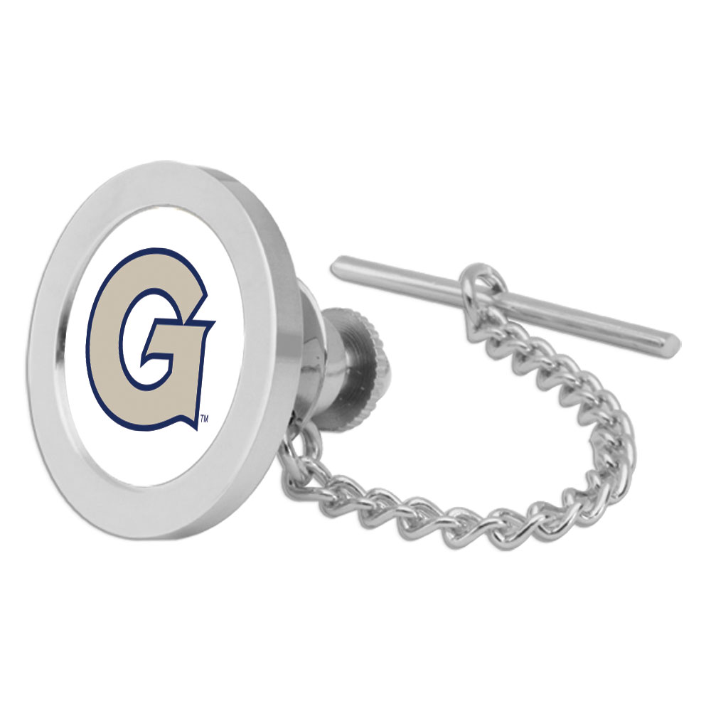 Silver Georgetown Hoyas Tie Tack Lapel Pin