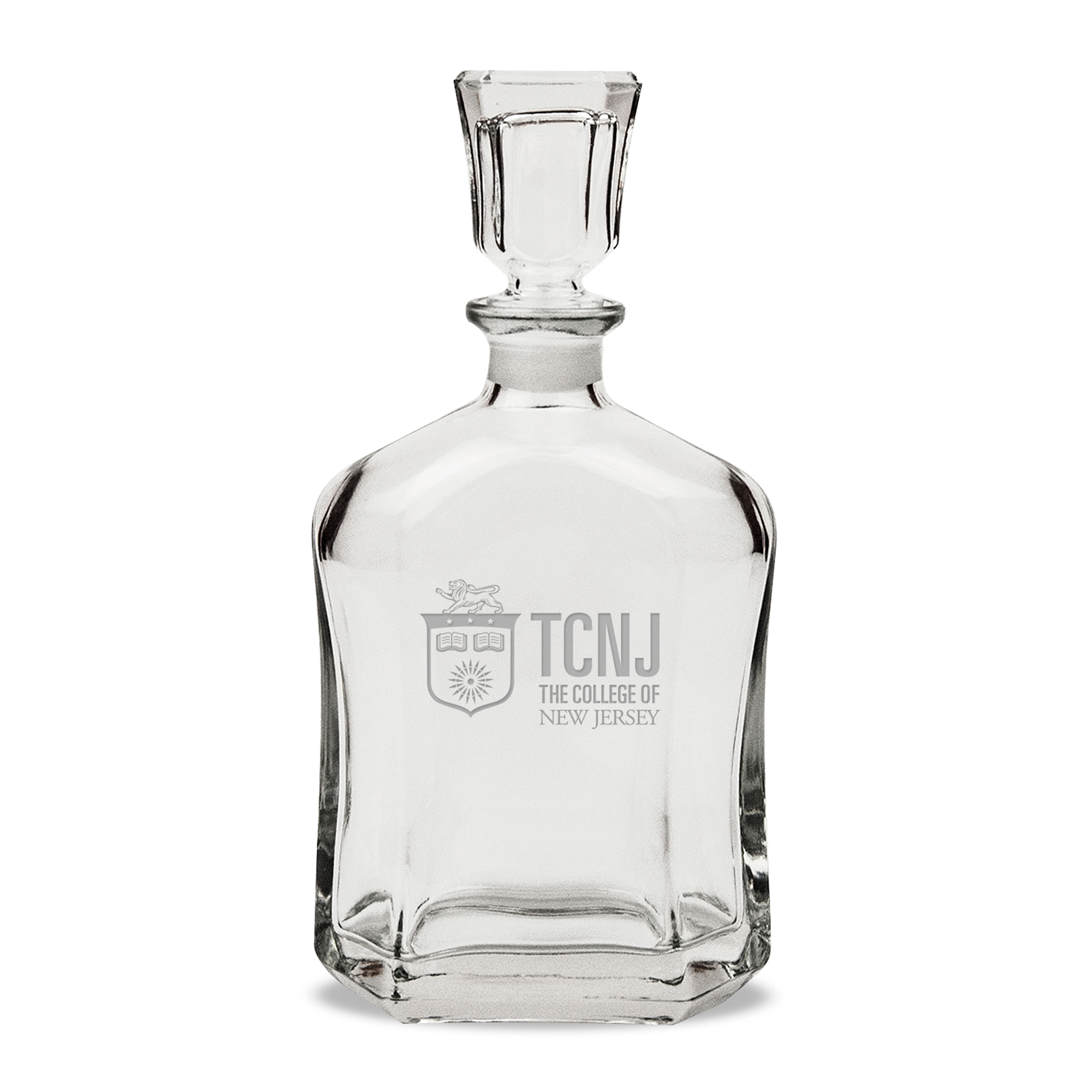 College of New Jersey Lions 23.75oz. Crystal Whisky Decanter