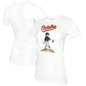 Women's Tiny Turnip White Baltimore Orioles Clemente T-Shirt