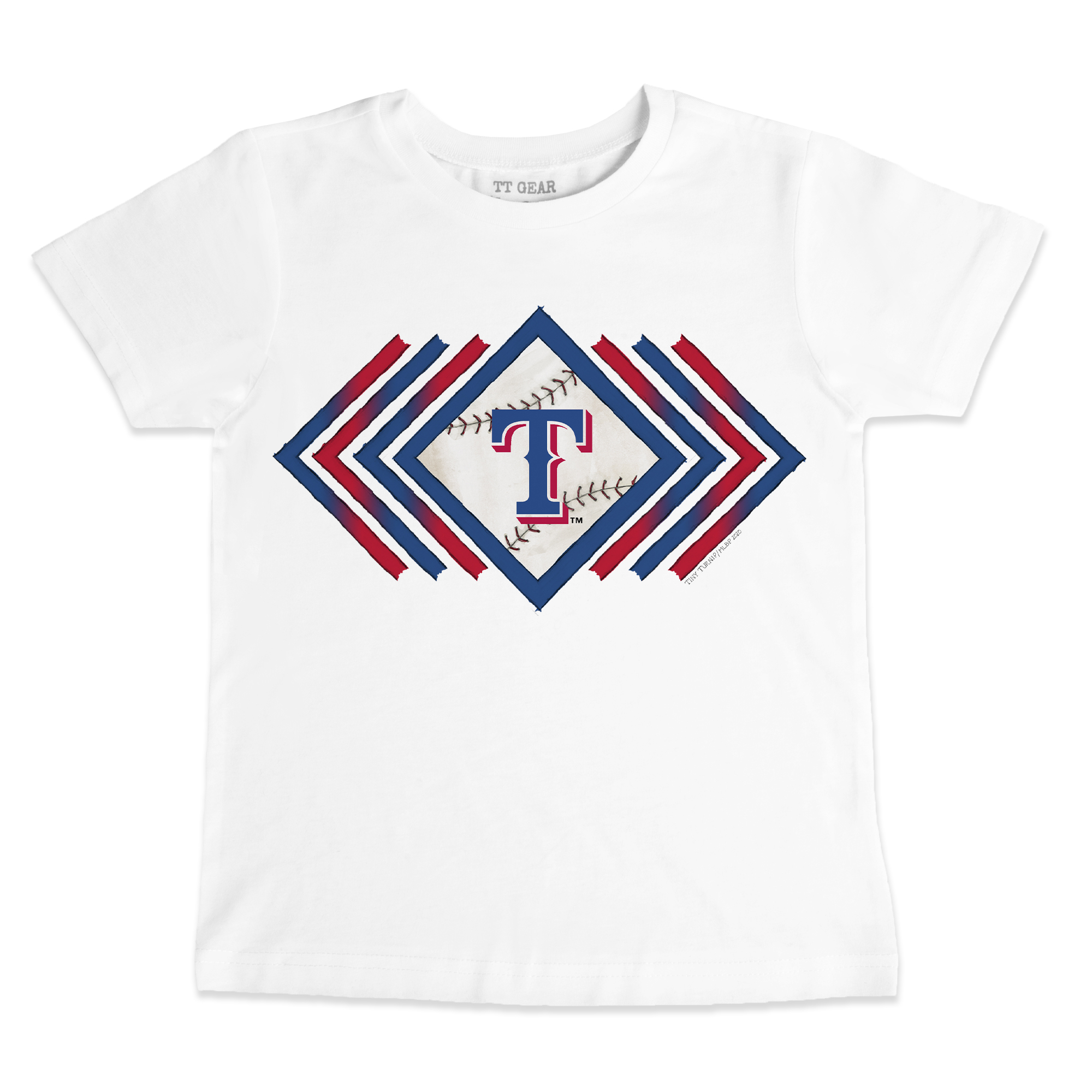 Youth Tiny Turnip White Texas Rangers Prism Arrows T-Shirt