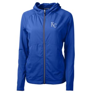 Women's Cutter & Buck Royal Kansas City Royals Adapt Eco Knit Full-Zip Jacket