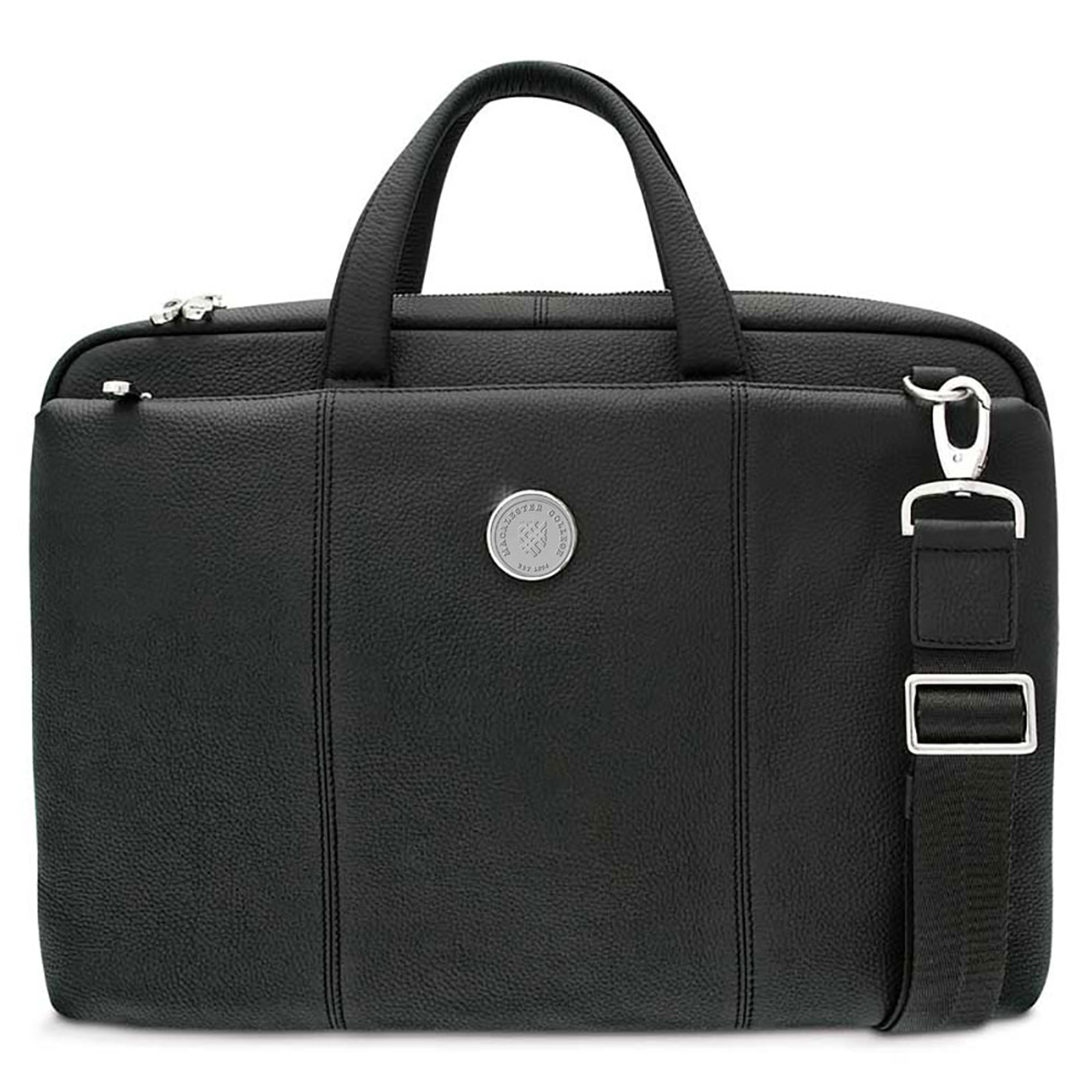 Men's Black Macalester Scots Leather Briefcase
