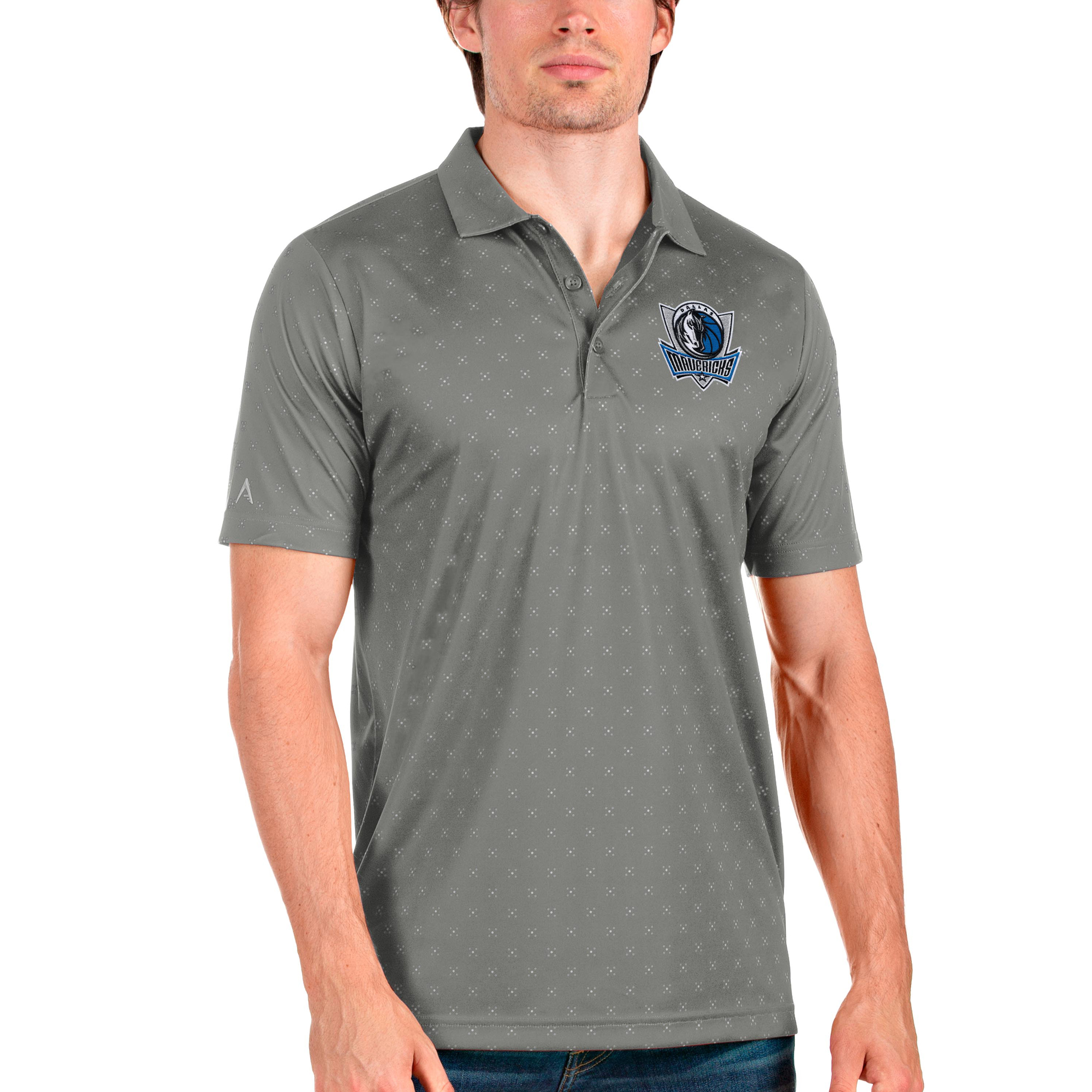 Men's Antigua Steel Dallas Mavericks Spark Polo