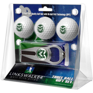 Colorado State Rams 3-Pack Golf Ball Gift Set with Hat Trick Divot Tool