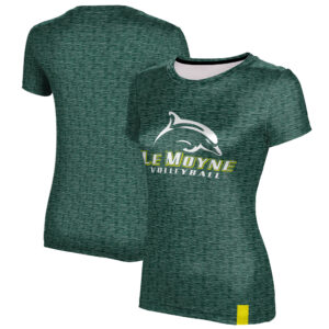 Women's ProSphere Green Le Moyne Dolphins Volleyball Logo T-Shirt