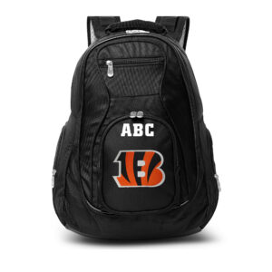 MOJO Black Cincinnati Bengals Personalized Premium Laptop Backpack
