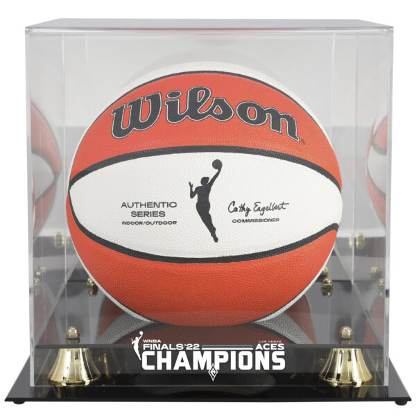 Fanatics Authentic Las Vegas Aces 2022 WNBA Finals Champions Golden Classic Logo Basketball Display Case