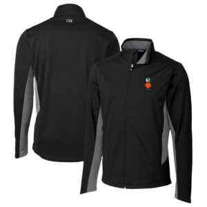 Men's Cutter & Buck Black UCF Knights Navigate Softshell Big & Tall Full-Zip Jacket