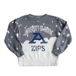 Youth Gameday Couture Gray Akron Zips Faded Crewneck Pullover Top