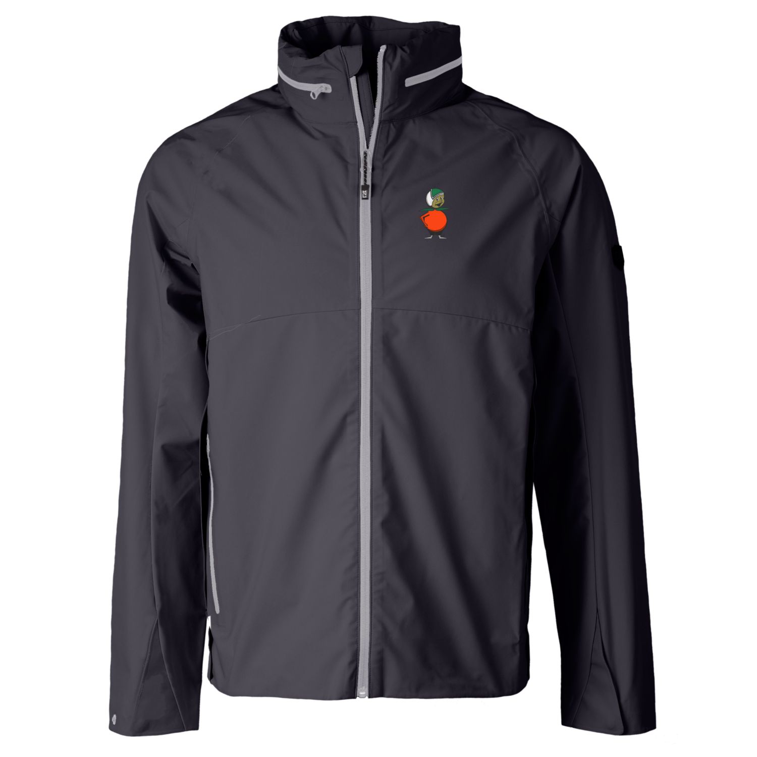 Men's Cutter & Buck Graphite UCF Knights Vapor Water Repellent Stretch Full-Zip Rain Jacket - Image 6