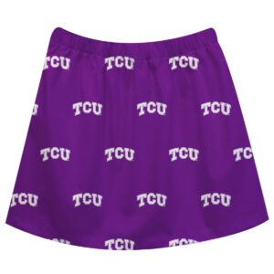 Girls Infant Purple TCU Horned Frogs All Over Print Skirt