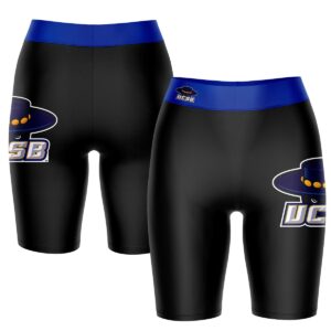 Women's Black/Blue UC Santa Barbara Gauchos Plus Size Logo Bike Shorts