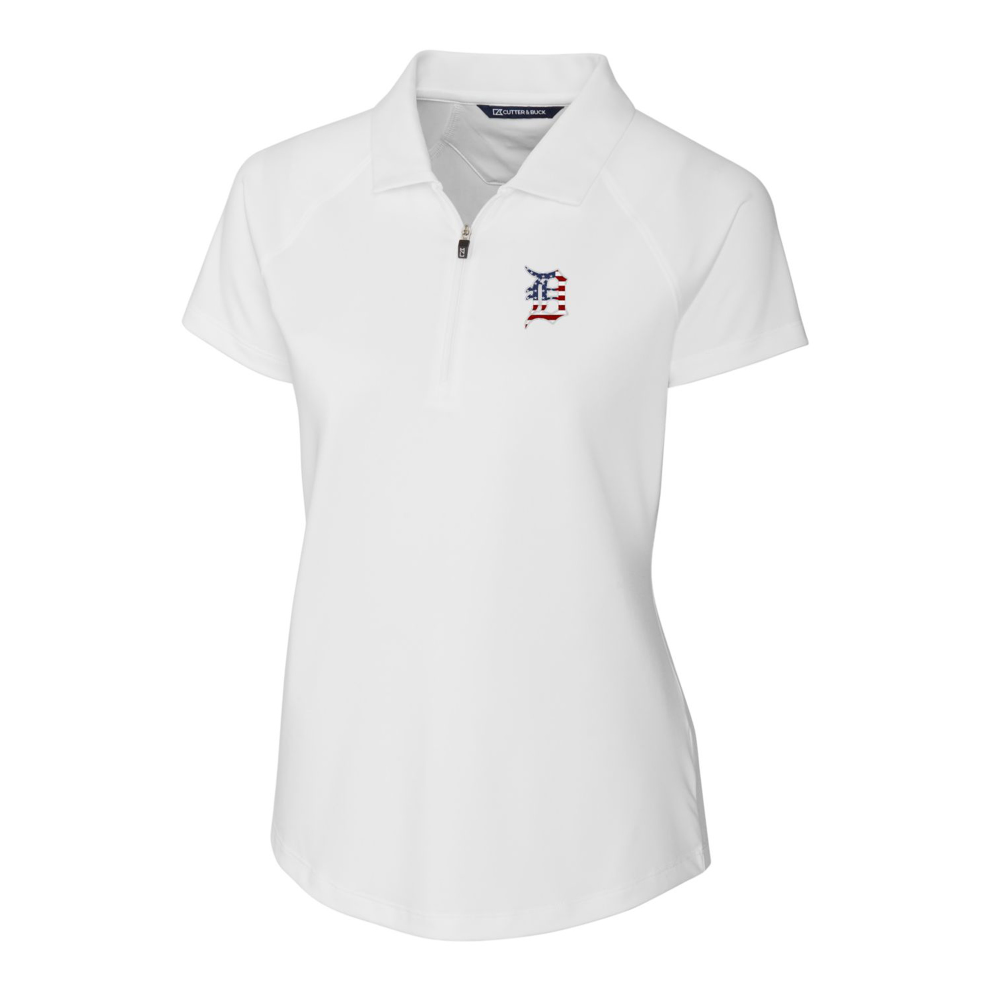 Women's Cutter & Buck White Detroit Tigers Americana Logo DryTec Forge Stretch Polo - Image 4