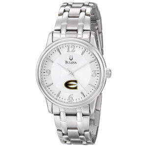 Men's Bulova  Silver Emporia State Hornets Stainless Steel Quartz Watch