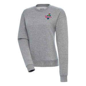 Women's Antigua  Heather Gray Cedar Rapids Kernels Victory Pullover Sweatshirt