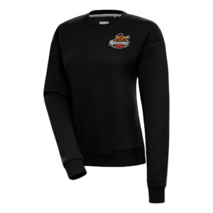 Women's Antigua  Black Rochester Red Wings Victory Pullover Sweatshirt