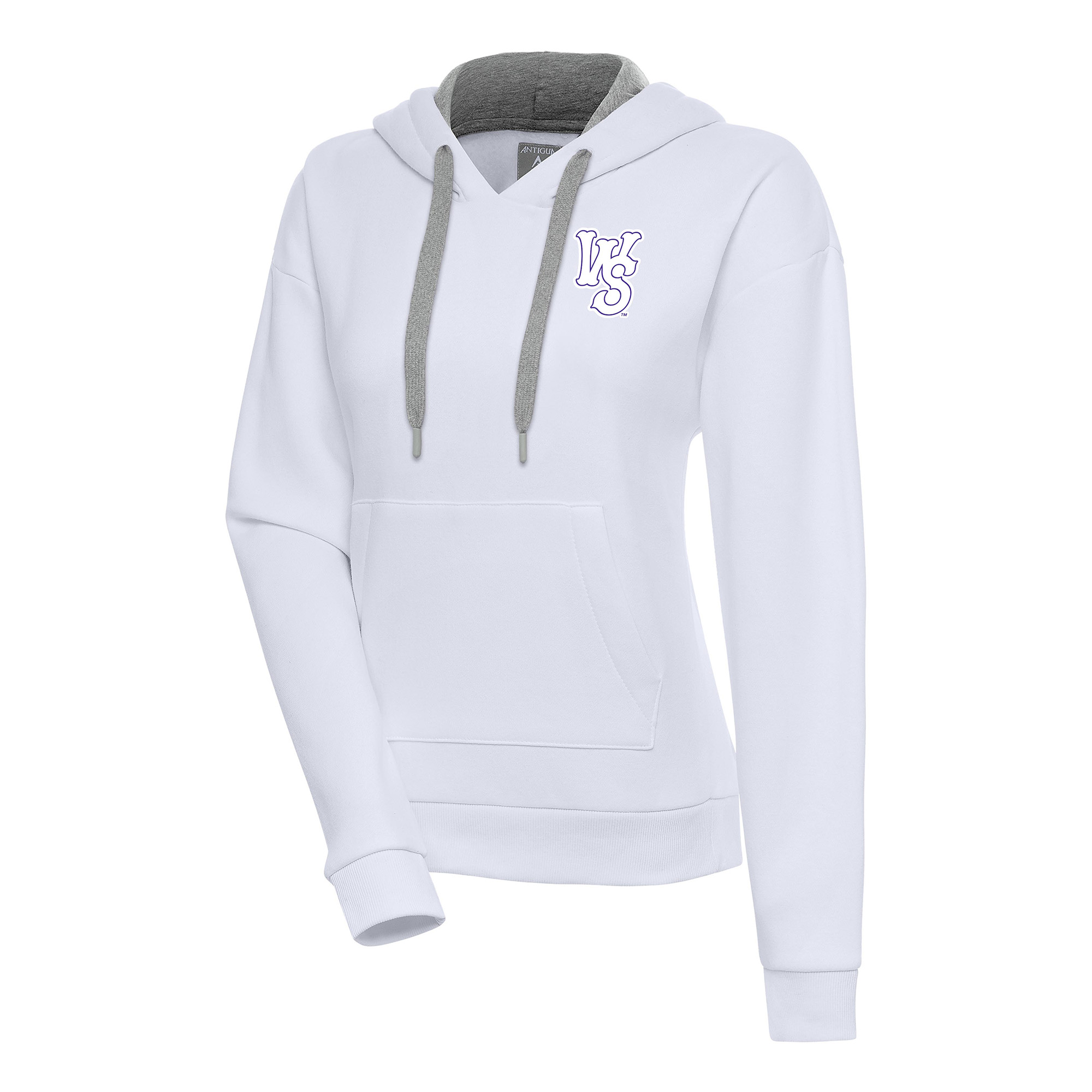 Women's Antigua White Winston-Salem Dash Victory Pullover Hoodie