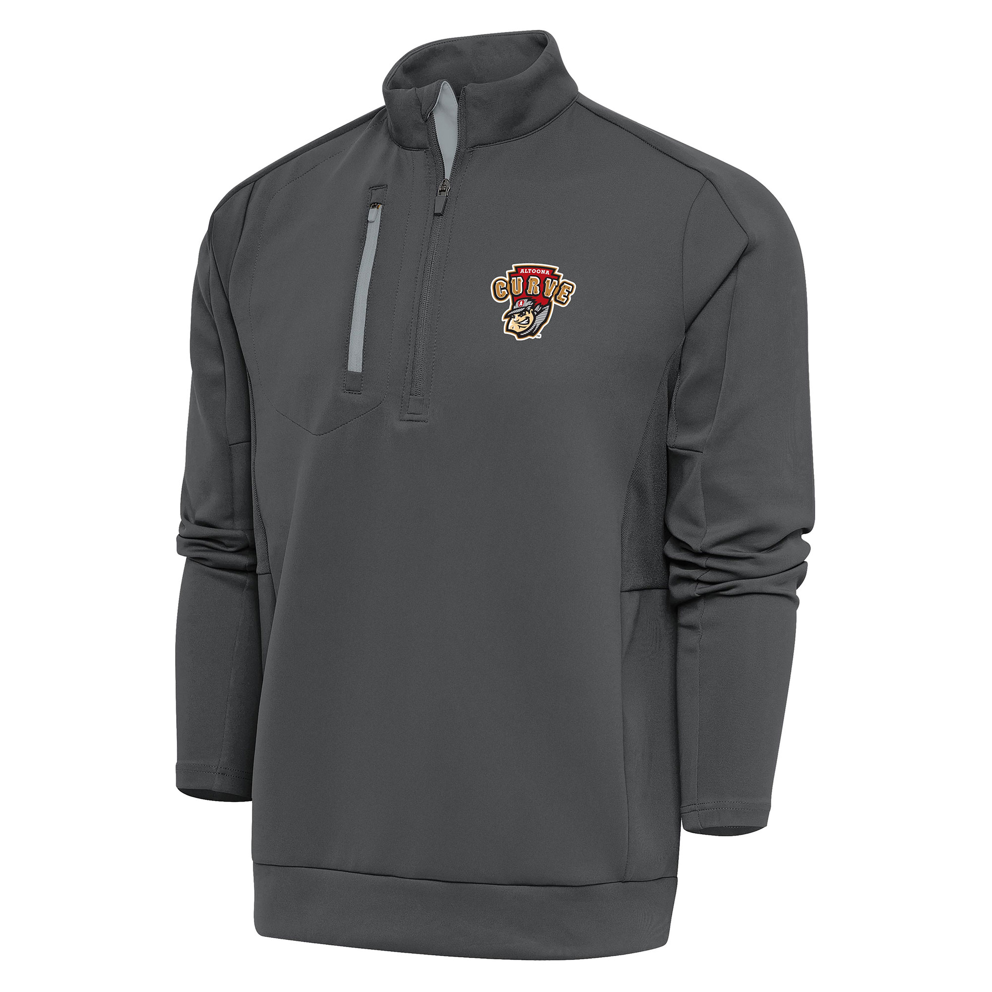 Men's Antigua Pewter Altoona Curve Generation Quarter-Zip Pullover Top