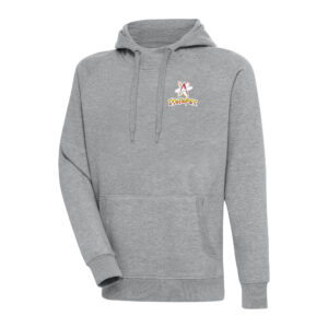 Men's Antigua  Heather Gray Albuquerque Isotopes Victory Pullover Hoodie