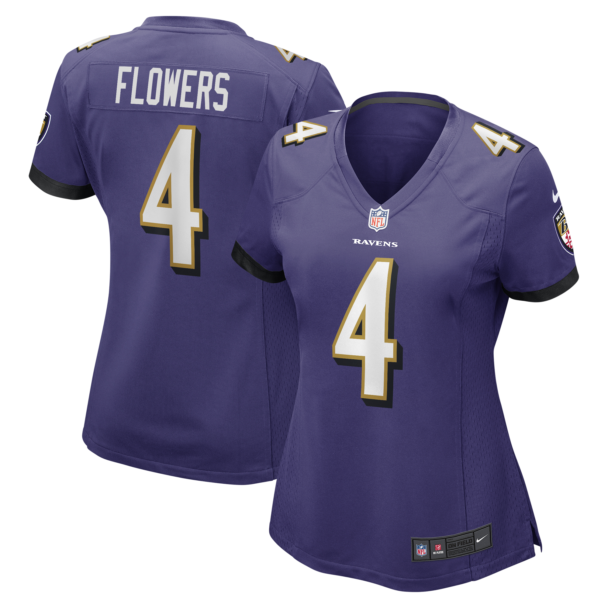 Women's Nike Zay Flowers Purple Baltimore Ravens Team Game Jersey