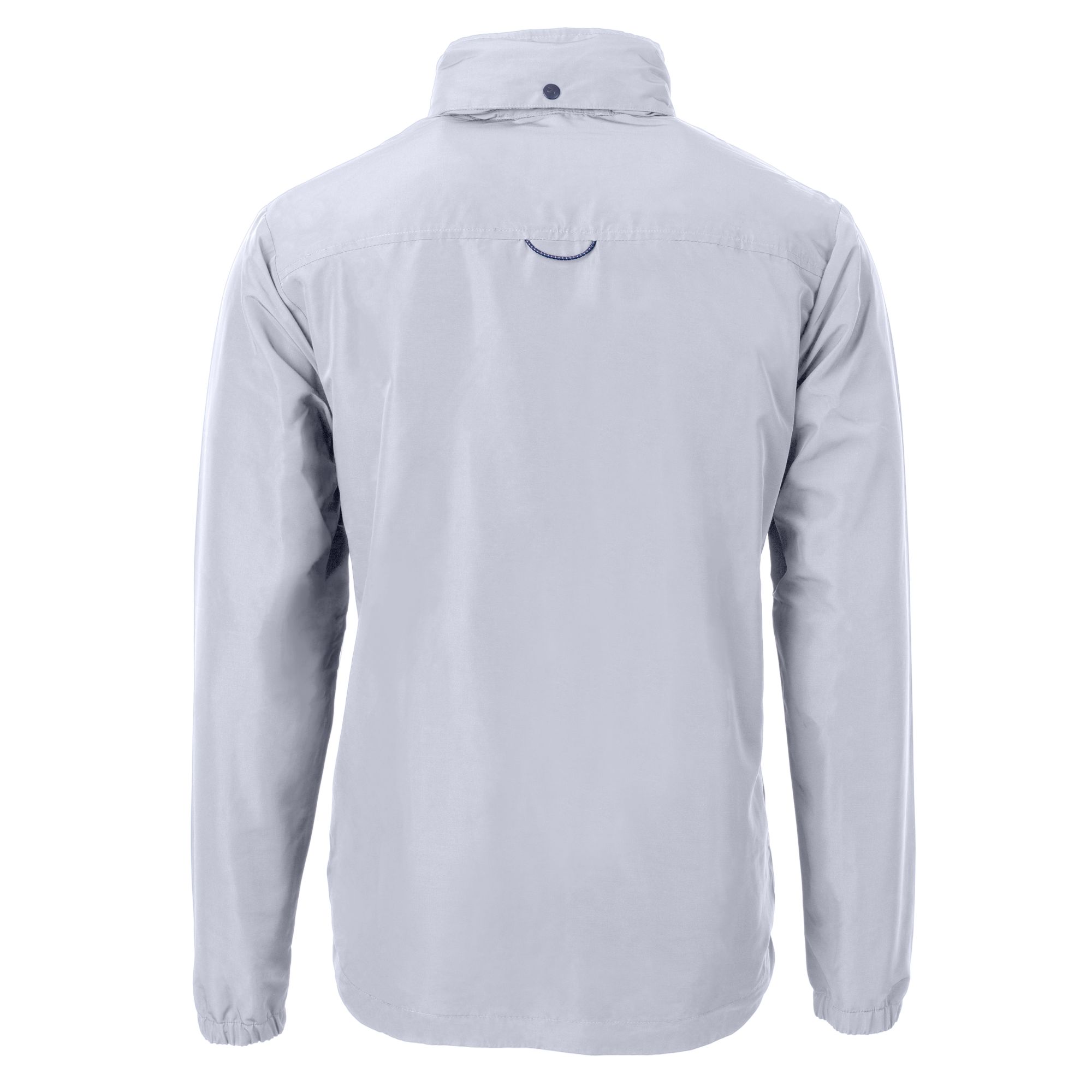 Men's Cutter & Buck Gray Kansas Jayhawks Alumni Logo Charter Eco Knit Recycled Full-Zip Jacket - Image 7