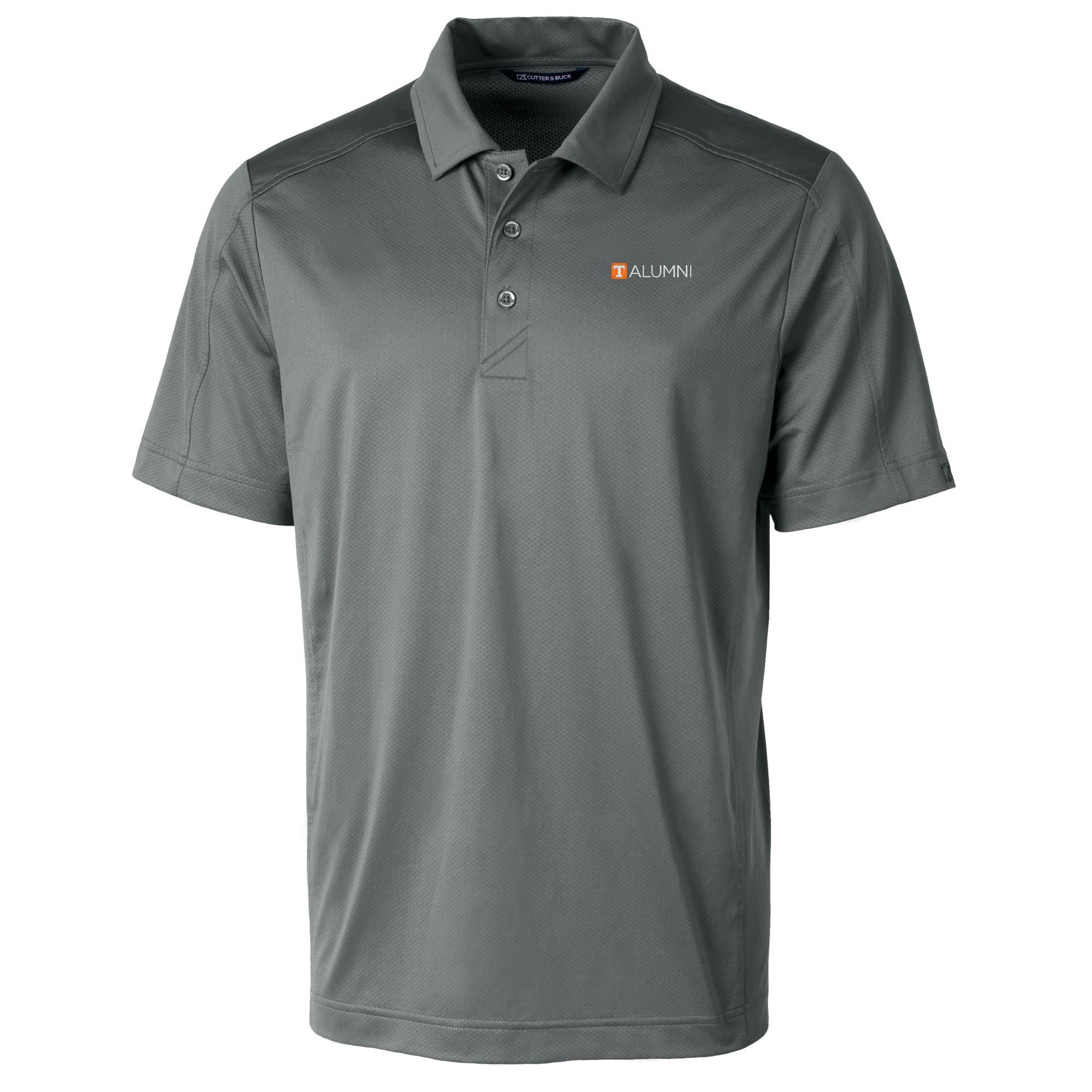 Men's Cutter & Buck Gray Tennessee Volunteers Alumni Logo Prospect Textured Stretch Polo - Image 3