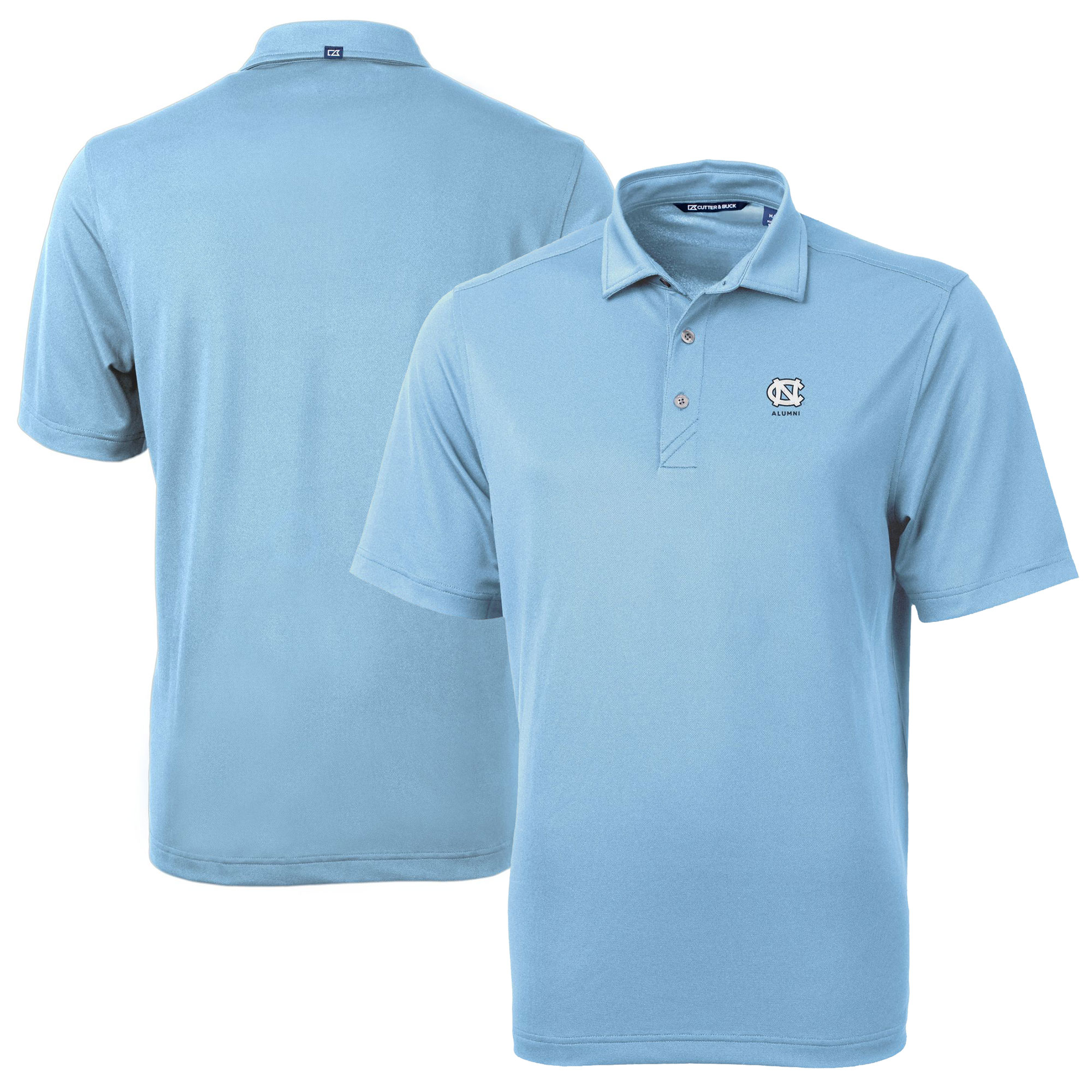Men's Cutter & Buck Carolina Blue North Carolina Tar Heels Alumni Logo Virtue Eco Pique Recycled Polo - Image 5