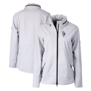 Women's Cutter & Buck  Gray Kansas City Royals City Connect WeatherTec Vaper Water Repellant Stretch Full-Zip Rain Jacket