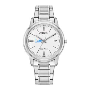 Women's Citizen Watch Silver Tufts University Jumbos Eco-Drive White Dial Stainless Steel Watch