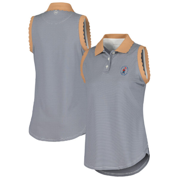 Women's 2024 U.S. Open  Peter Millar Navy Opal Stretch Sleeveless Polo