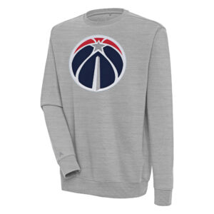 Men's Antigua  Heather Gray Washington Wizards Victory Pullover Sweatshirt