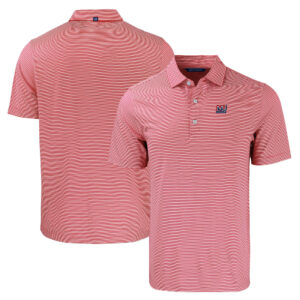 Men's Cutter & Buck  Red/White New York Giants Throwback Forge Eco Double Stripe Stretch Recycled Polo