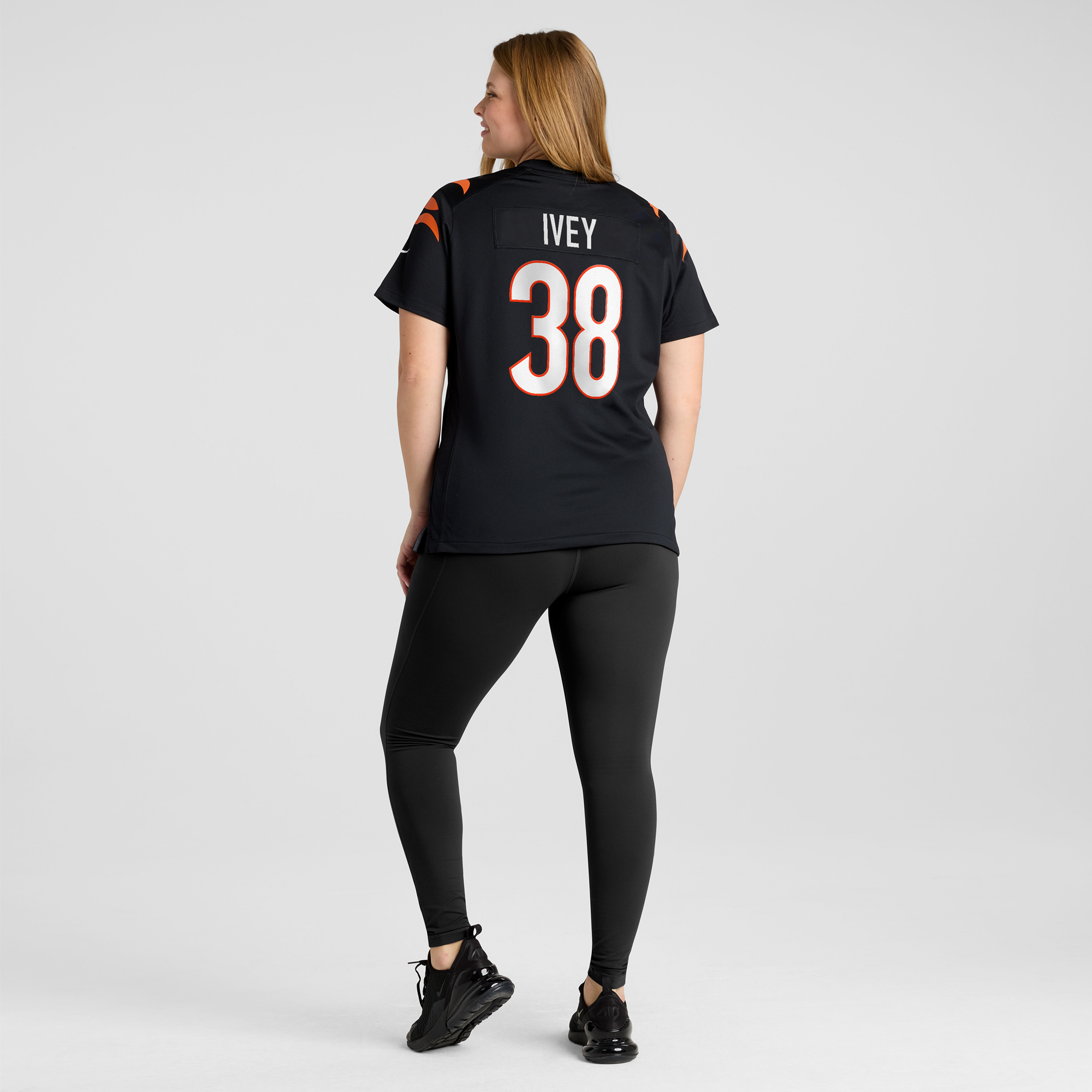 Women's Nike DJ Ivey Black Cincinnati Bengals Team Game Jersey - Image 8