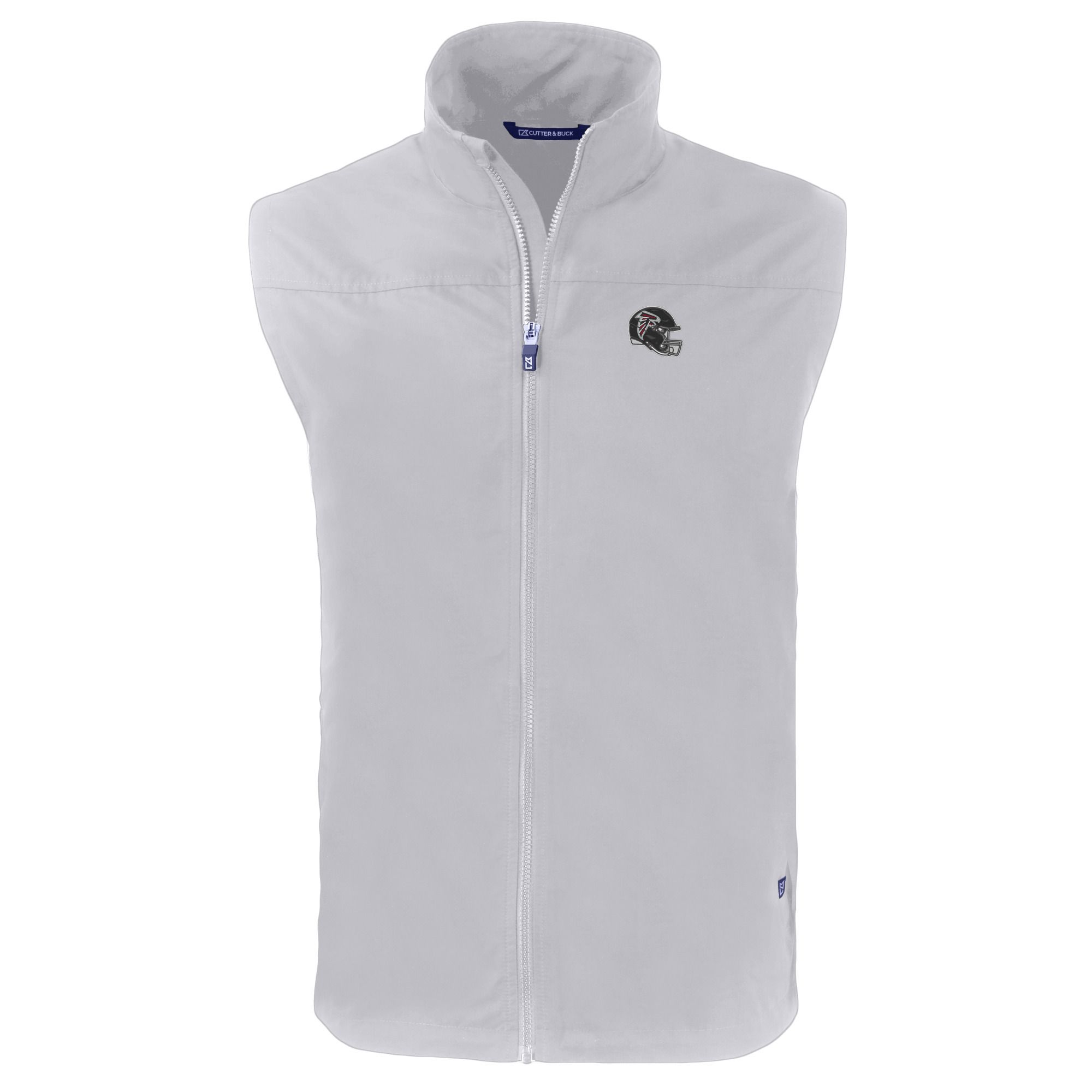Men's Cutter & Buck Gray Atlanta Falcons Helmet Big & Tall Charter Eco Full-Zip Vest - Image 3