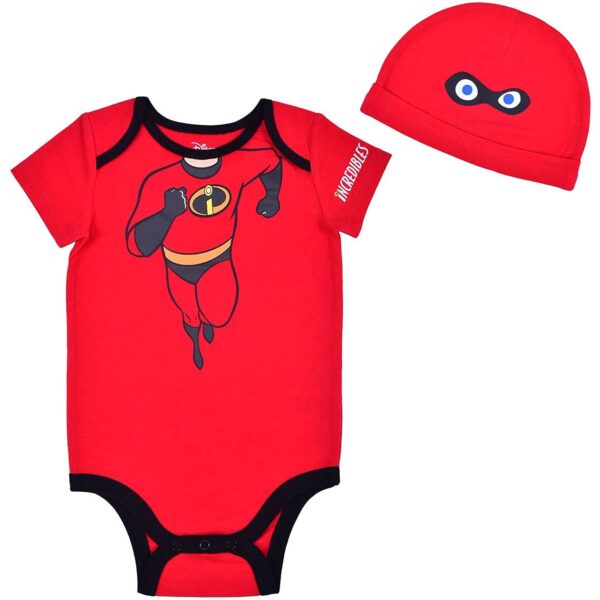 Newborn Red The Incredibles Mr. Incredible Bodysuit and Hat Set