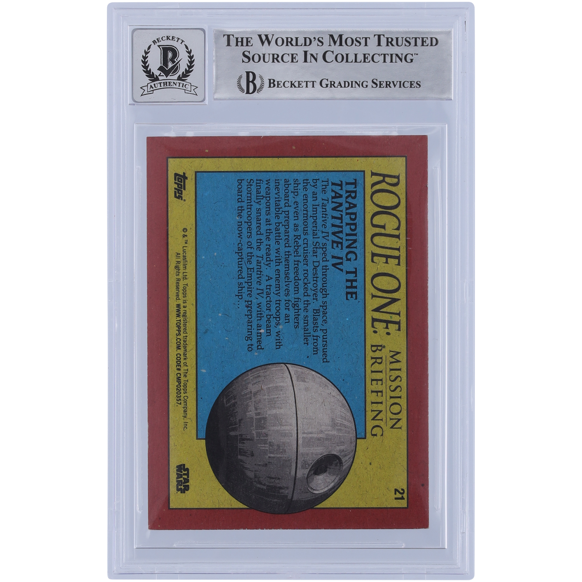 Donna Tracy Star Wars Autographed 2016 Topps #21 BAS Authenticated 10 Card - Image 6