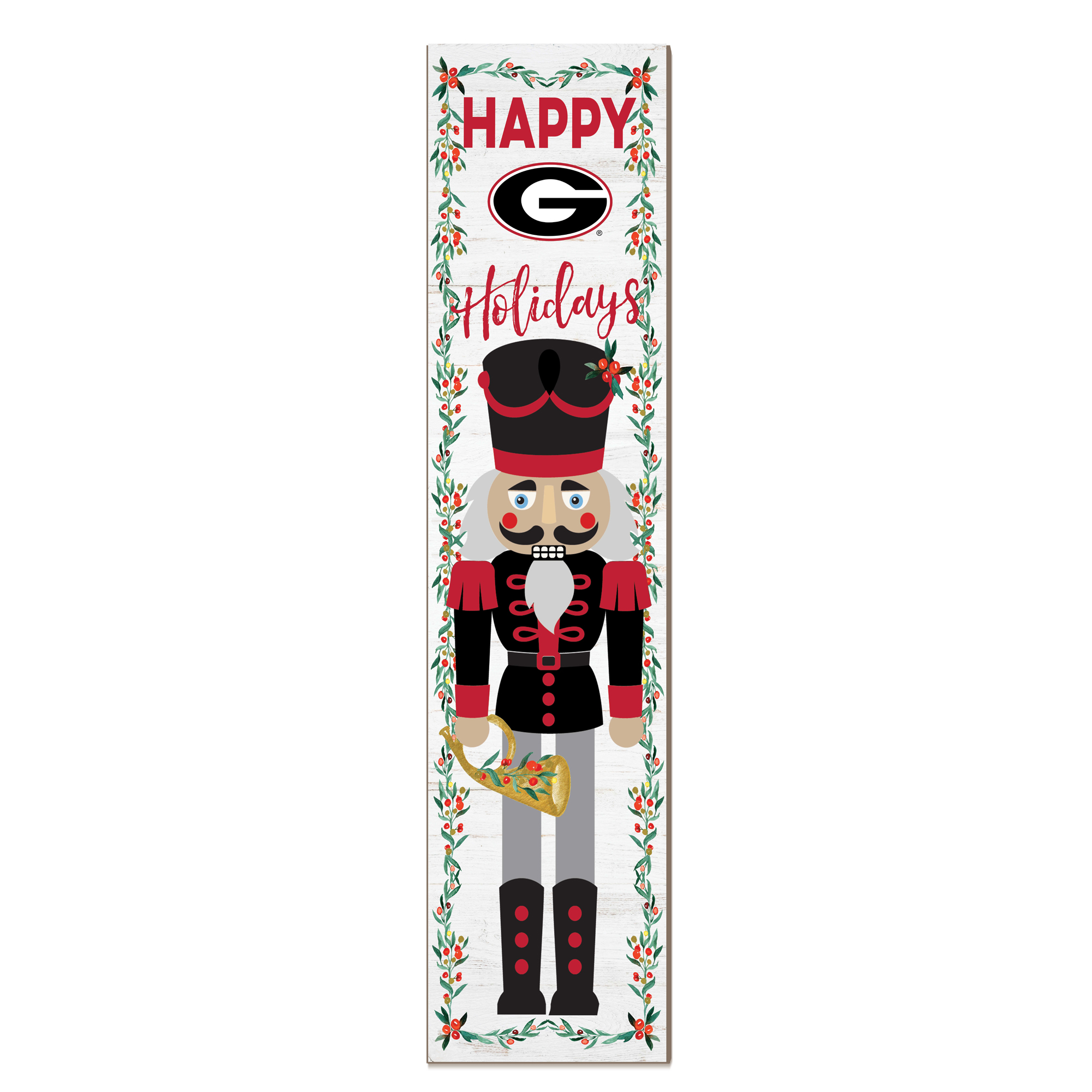 Georgia Bulldogs 11" x 46" Nutcracker Holiday Leaner Sign - Image 3