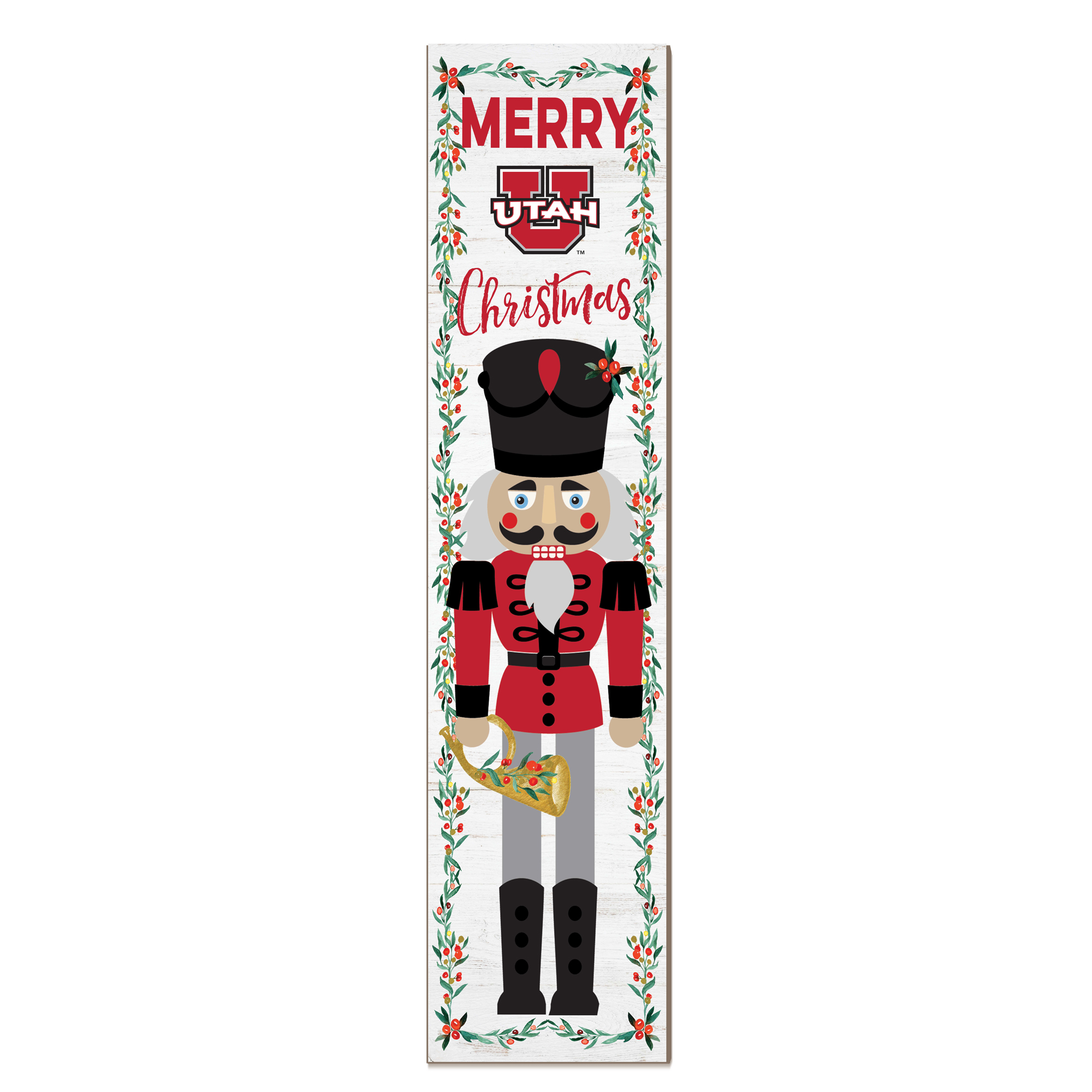 Utah Utes 11" x 46" Nutcracker Holiday Leaner Sign - Image 3
