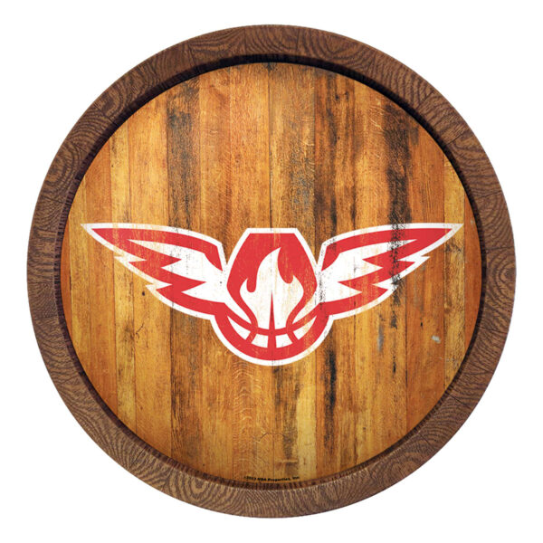 Atlanta Hawks 20.25'' Faux Barrel Top Sign