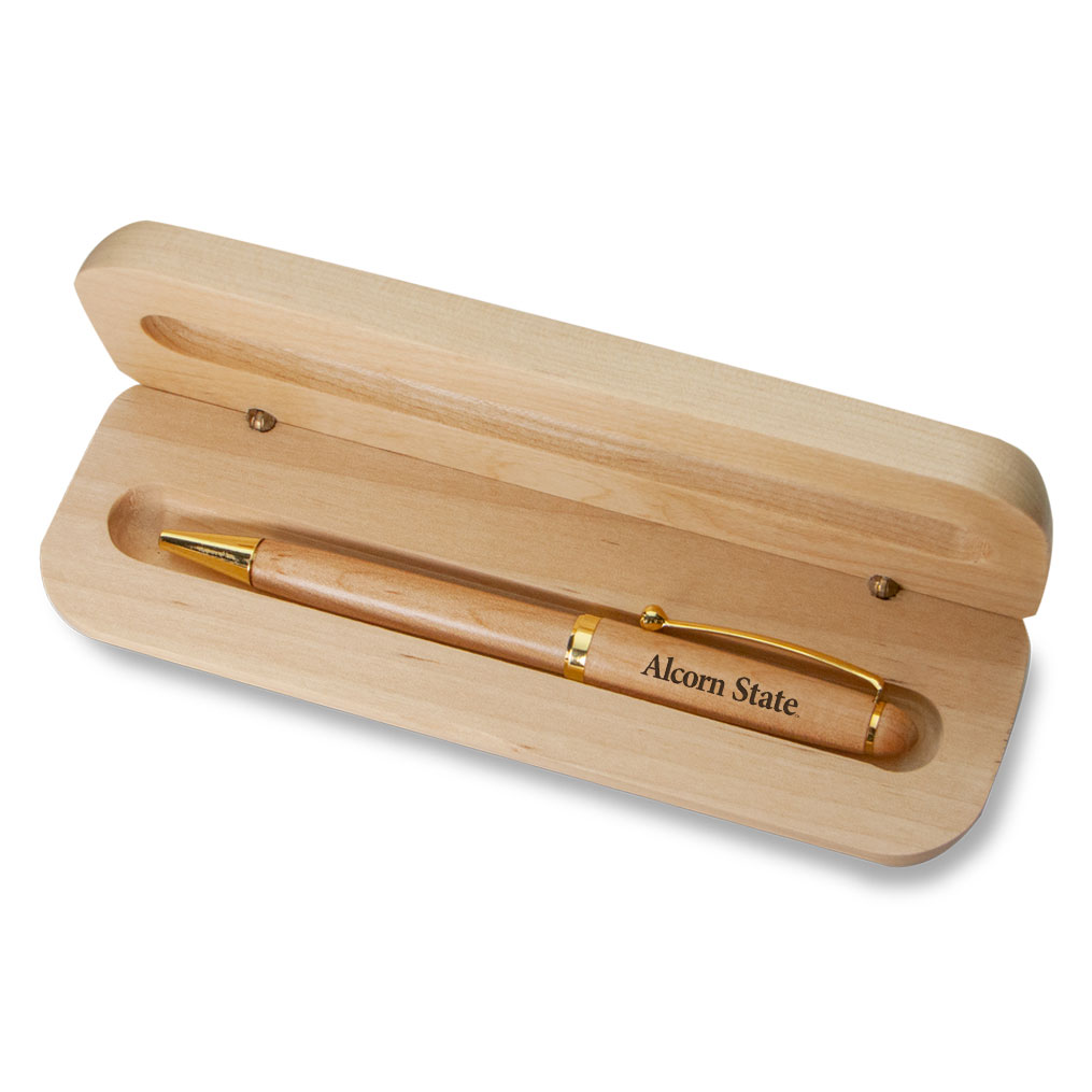 Alcorn State Braves Maple Pen and Case Set