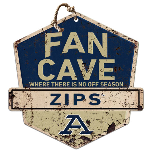 Akron Zips 20" x 20" Fan Cave Badge Sign
