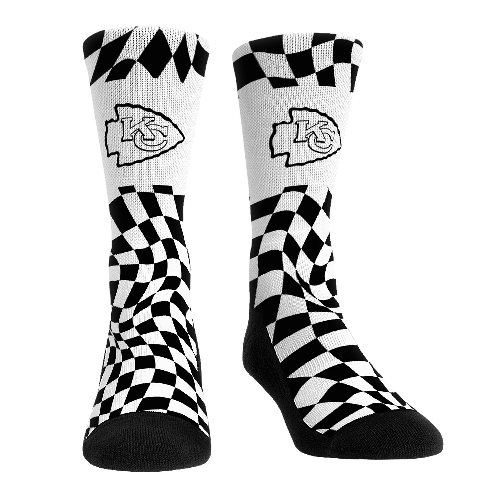 Unisex Rock Em Socks Kansas City Chiefs Team Vibes Three-Pack Crew Socks Set - Image 3