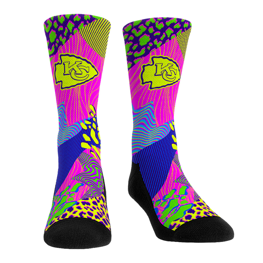 Unisex Rock Em Socks Kansas City Chiefs Team Vibes Three-Pack Crew Socks Set - Image 4