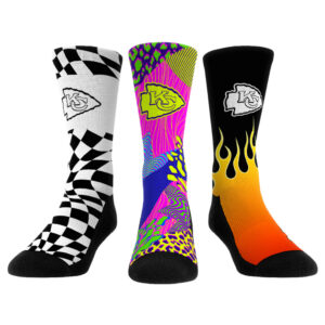 Unisex Rock Em Socks Kansas City Chiefs Team Vibes Three-Pack Crew Socks Set