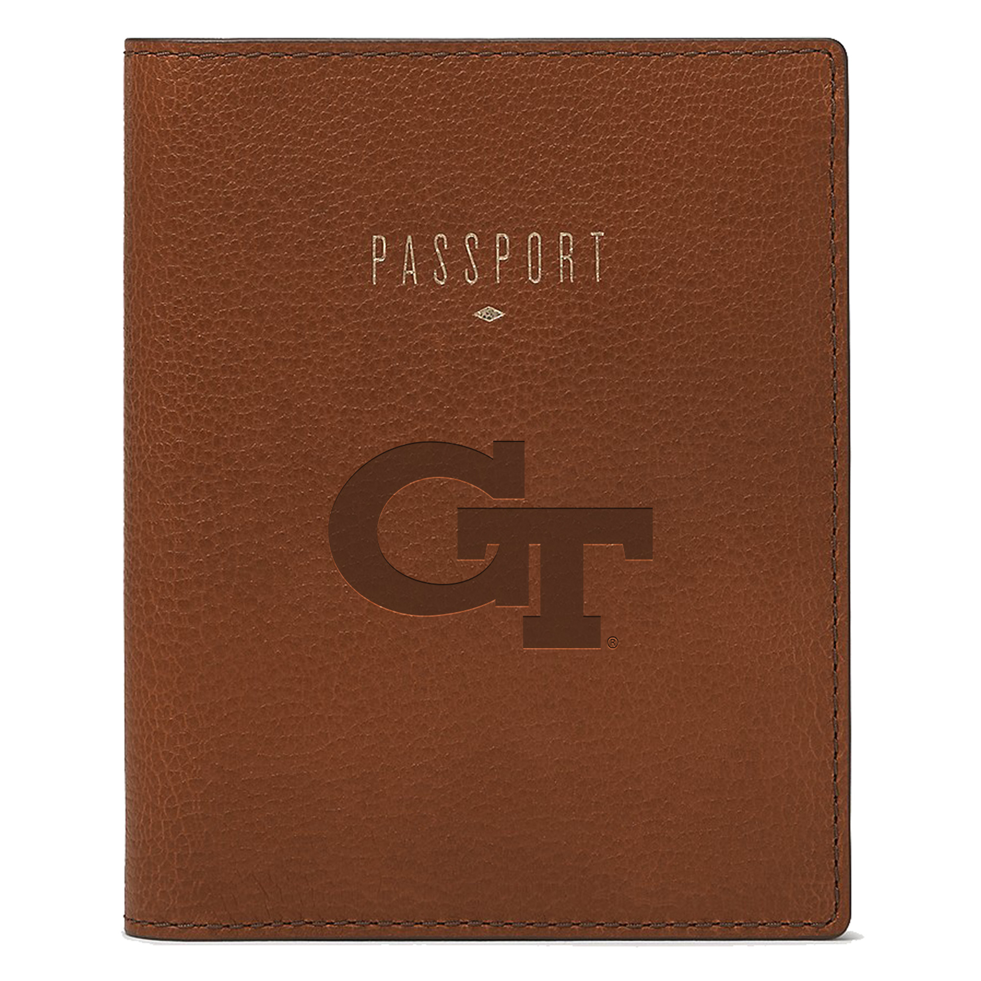 Fossil Brown Georgia Tech Yellow Jackets Travel RFID Passport Case